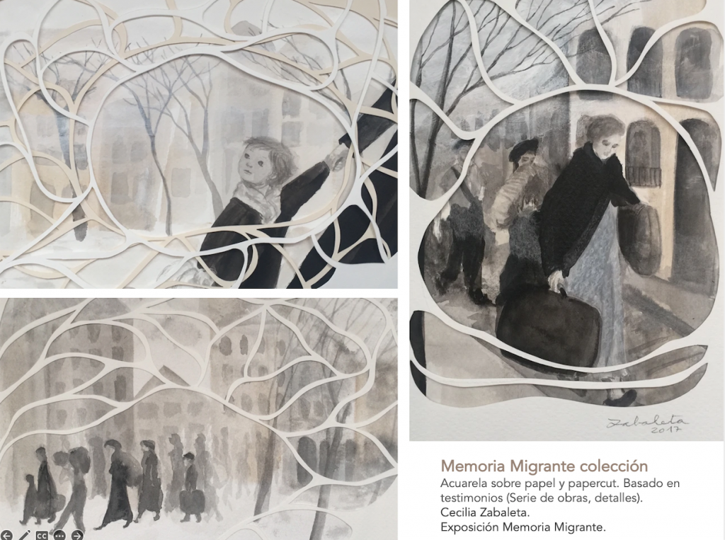Memoria migrante exposición de la artista Cecilia Zabaleta